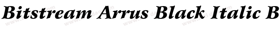 Bitstream Arrus Black Italic BT字体转换